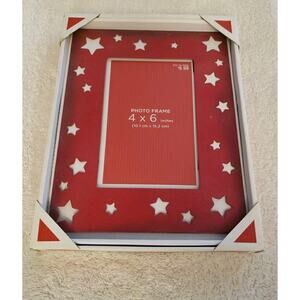 Target Photo Frame 4x6 Stars Cut-Out Red Sparkly Modern Fun Decor NWT